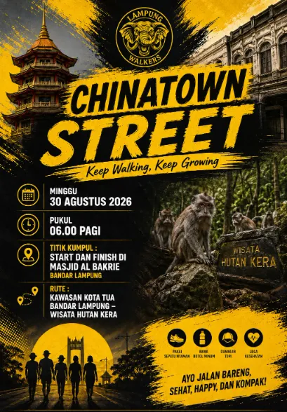 Poster Chinatown Street Lampung Walkers