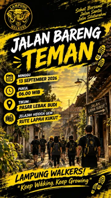 Poster Jalan Bareng Teman Lampung Walkers